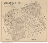 McLennan County Texas 1880 - Old Map Reprint