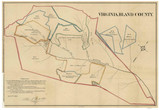 Bland County Virginia 1866 - Old Map Reprint