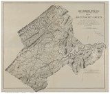 Botetourt County Virginia 1864 - Old Map Reprint