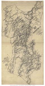Botetourt County Virginia 1885 - Old Map Reprint
