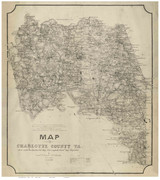 Charlotte County Virginia 1864 - Old Map Reprint