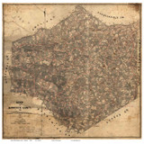 Dinwiddie County Virginia 1864 - Old Map Reprint