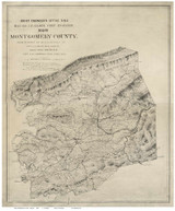 Montgomery County Virginia 1864 - Dwight - Old Map Reprint