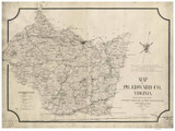 Prince Edward County Virginia 1864 - Old Map Reprint