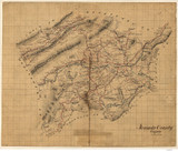 Roanoke County Virginia 1860 - Old Map Reprint