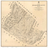 Rockingham County Virginia 1875 - Old Map Reprint