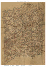 Spotsylvania County Virginia ca 1860 - Old Map Reprint