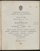 7 - Marlborough, Etc., ca. 1900 - Massachusetts Harbor & Land Commission Boundary Atlas Digital Files