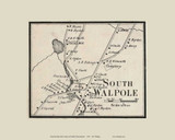 South Walpole Village, Massachusetts 1858 Old Town Map Custom Print - Norfolk Co.