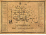 Charleston 1790 Petrie - Old Map Reprint - South Carolina Cities