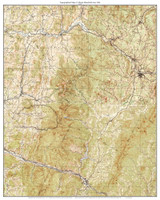 Mount Mansfield Area 1944 - Custom USGS Old Topo Map - Vermont