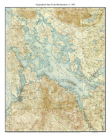 Lake Winnipesaukee 1928 - Custom USGS Old Topo Map - New Hampshire