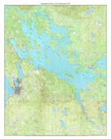 Lake Winnipesaukee Vertical (4:5) 1987 - Custom USGS Old Topo Map - New Hampshire