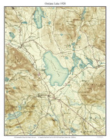 Ossipee Lake 1928 - Custom USGS Old Topo Map - New Hampshire