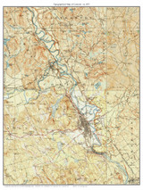 Concord 1927 - Custom USGS Old Topo Map - New Hampshire