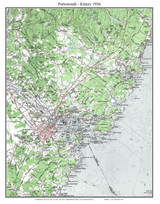 Portsmouth & Kittery 1956 - Custom USGS Old Topo Map - New Hampshire