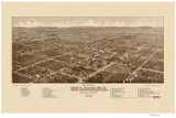 De Land, Florida 1884 Bird's Eye View