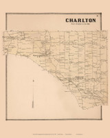 Charlton, New York 1866 - Old Town Map Reprint - Saratoga Co.