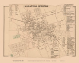 Saratoga Springs Village Only (Custom) - Saratoga Springs, New York 1866 - Old Town Map Reprint - Saratoga Co.