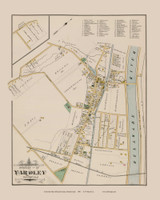 Borough of Yardley, Pennsylvania 1891 - Old Map Reprint - Bucks County Borough of Yardley, Pennsylvania 1891 - Old Map Reprint - Bucks County