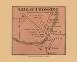 Great Crossing Village - Precinct 1 - Scott County, Kentucky 1879 Old Town Map Custom Print - Scott Co.