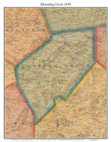 Blooming Grove, New York 1859 Old Town Map Custom Print with Homeowner Names - Orange Co.