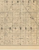Homer, Iowa 1900 Old Town Map Custom Print - Buchanan Co.