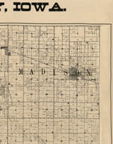 Madison, Iowa 1900 Old Town Map Custom Print - Buchanan Co.