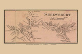 Shrewsbury Village Massachusetts 1857 Old Town Map Custom Print - Worcester Co. Shrewsbury Village Massachusetts 1857 Old Town Map Custom Print - Worcester Co.