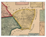 Southborough Massachusetts 1857 Old Town Map Custom Print - Worcester Co.