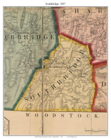 Southbridge Massachusetts 1857 Old Town Map Custom Print - Worcester Co.
