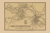 Globe and Southbridge Villages, Southbridge Massachusetts 1857 Old Town Map Custom Print - Worcester Co.