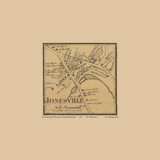 Jonesville, Templeton Massachusetts 1857 Old Town Map Custom Print - Worcester Co.