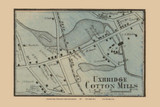 Uxbridge Cotton Mills  Massachusetts 1857 Old Town Map Custom Print - Worcester Co.