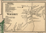 Waverly Village, New York 1856 Old Town Map Custom Print - Cattaraugus Co.