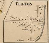 Clifton, New York 1858 Old Town Map Custom Print - Monroe Co.