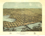 Hastings, Minnesota 1867 Bird's Eye View