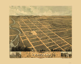 Owatonna, Minnesota 1870 Bird's Eye View