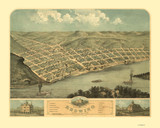 Redwing, Minnesota 1868 Bird's Eye View