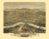 Saint Peter, Minnesota 1870 Bird's Eye View