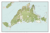 Martha's Vineyard 1951 - Custom USGS Old Topo Map - Massachusetts Martha's Vineyard 1951 - Custom USGS Old Topo Map - Massachusetts