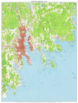 Dartmouth to Mattapoisett 1964 - Custom USGS Old Topo Map - Massachusetts 7x7 Custom