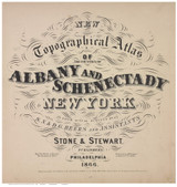 Title, Albany & Schenectady Cos., New York 1866 - Old Town Map Reprint - Albany & Schenectady Cos. Atlas Title, Albany & Schenectady Cos., New York 1866 - Old Town Map Reprint - Albany & Schenectady Cos. Atlas