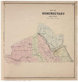Schenectady County, Schenectady Co., New York 1866 - Old Town Map Reprint - Albany & Schenectady Cos. Atlas