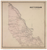 Rotterdam, Schenectady Co., New York 1866 - Old Town Map Reprint - Albany & Schenectady Cos. Atlas