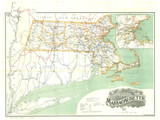 Massachusetts 1911 Railroad Comissioners - Old State Map Reprint