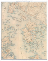 Deer Isle & Surroundings 1904 - Custom USGS Old Topo Map - Maine