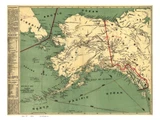 Alaska 1897 Milroy - Old State Map Reprint