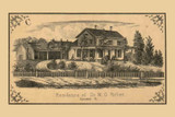 Dr. M.O. Porter Residence, Cornwall, Vermont 1857 Old Town Map Custom Print - Addison Co.