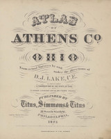 Title Page - Ohio 1875 Old Town Map Custom Reprint - Athens Co. Atlas 2